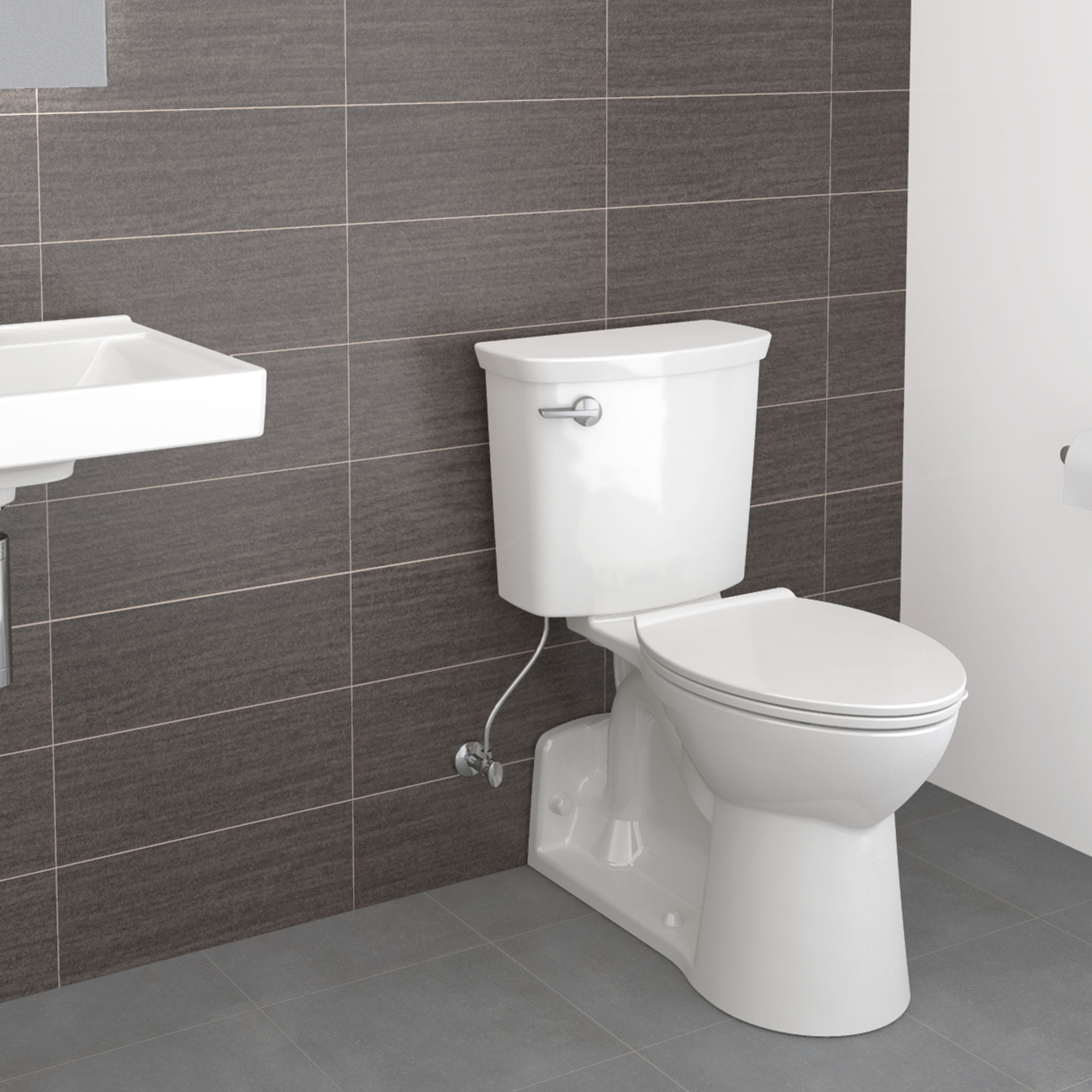Yorkville™ VorMax® - Toilette allongée deux pièces à hauteur de chaise, 1,28 gpc/4,8 lpc avec  EverClean®, avec sortie arrière